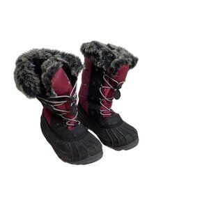 Kamik Girls Frost Lake Burgandy Snow Boats Size 1